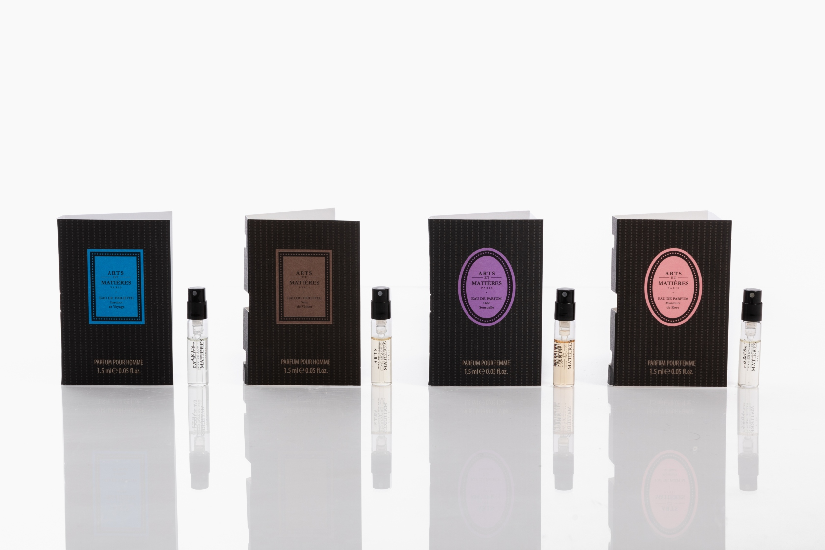 Vaporisateur sample spray vials set with assorted Arts et Matières perfume scents