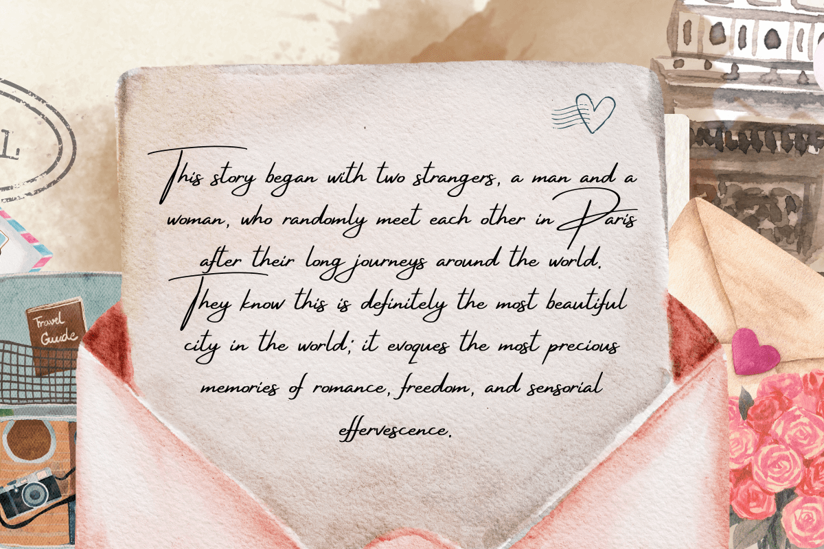 Arts et Matières Paris perfume story visual featuring iconic Parisian landmarks and fragrance inspiration